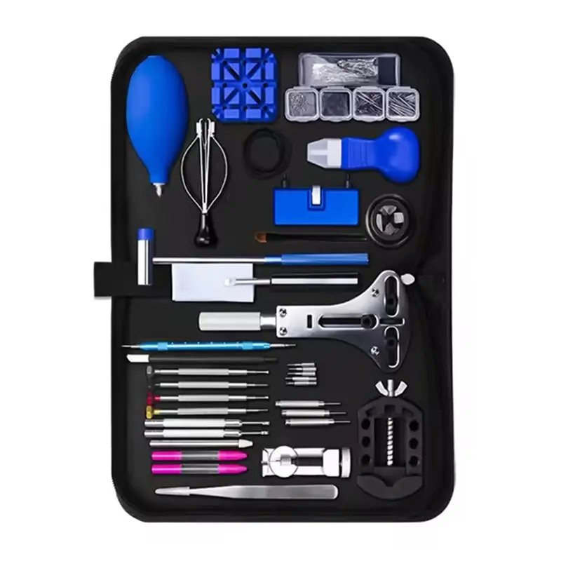A32HOT-Watch Repair Tool Set For Beginners Multifunctional Big Bag Watch Repair Kit Professional For Battery Replacement