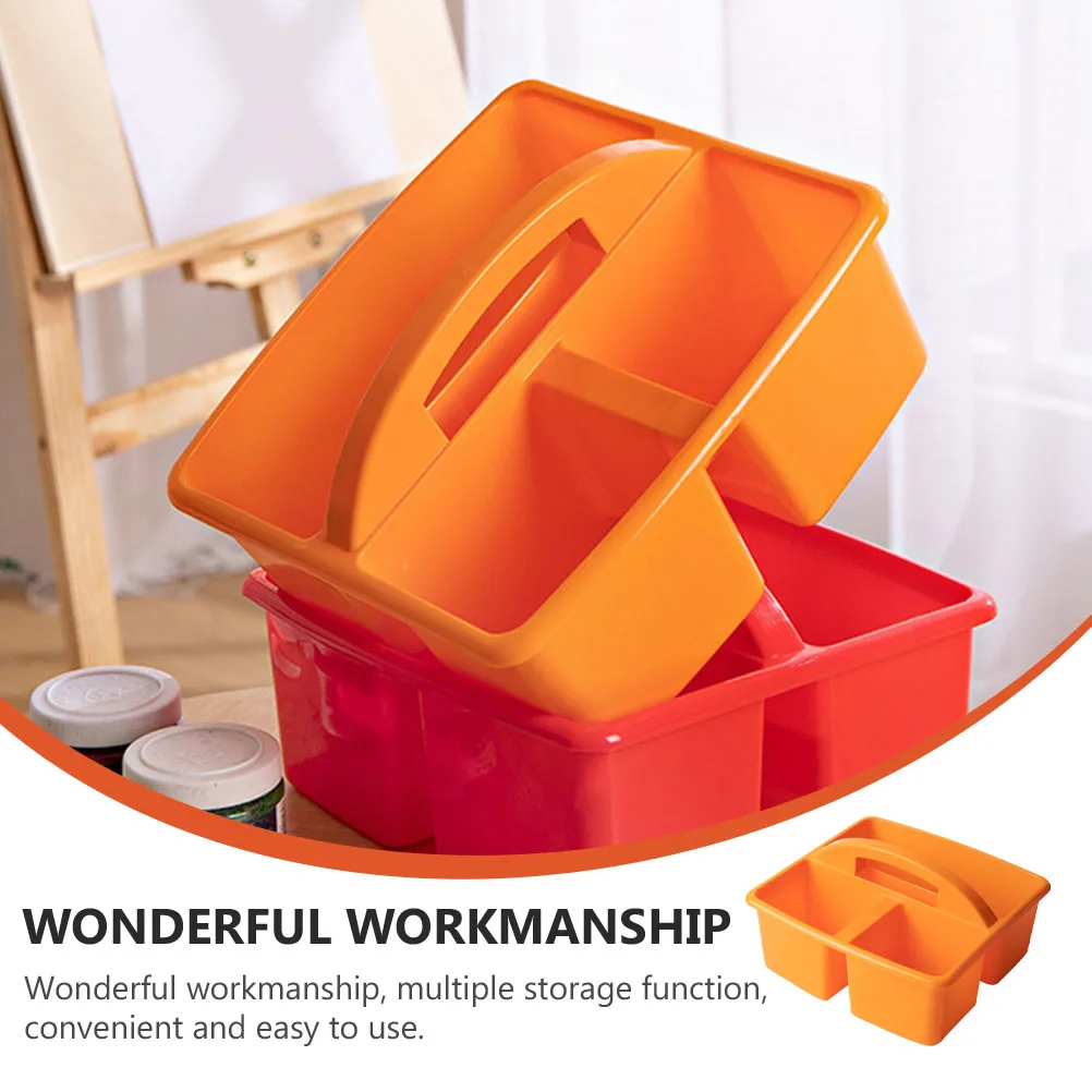 

Compartment Storage Basket Painting Tool Holder ange Plastic Art Supplies ganizer Portable Solution Pen Storage