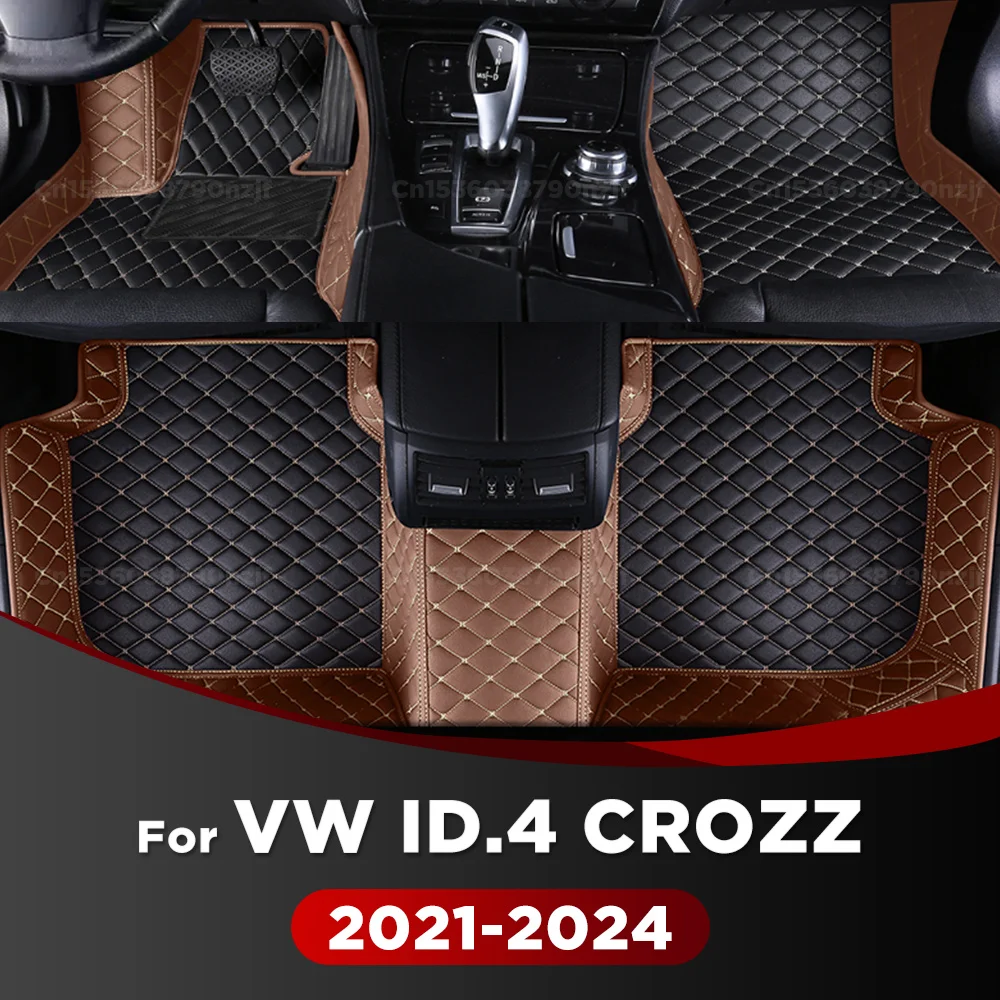 

For VW Volkswagen ID.4 Crozz 2021-2024 23 22 Car Floor Mats Custom Auto Foot Pads Automobile Carpet Cover Interior Accessories