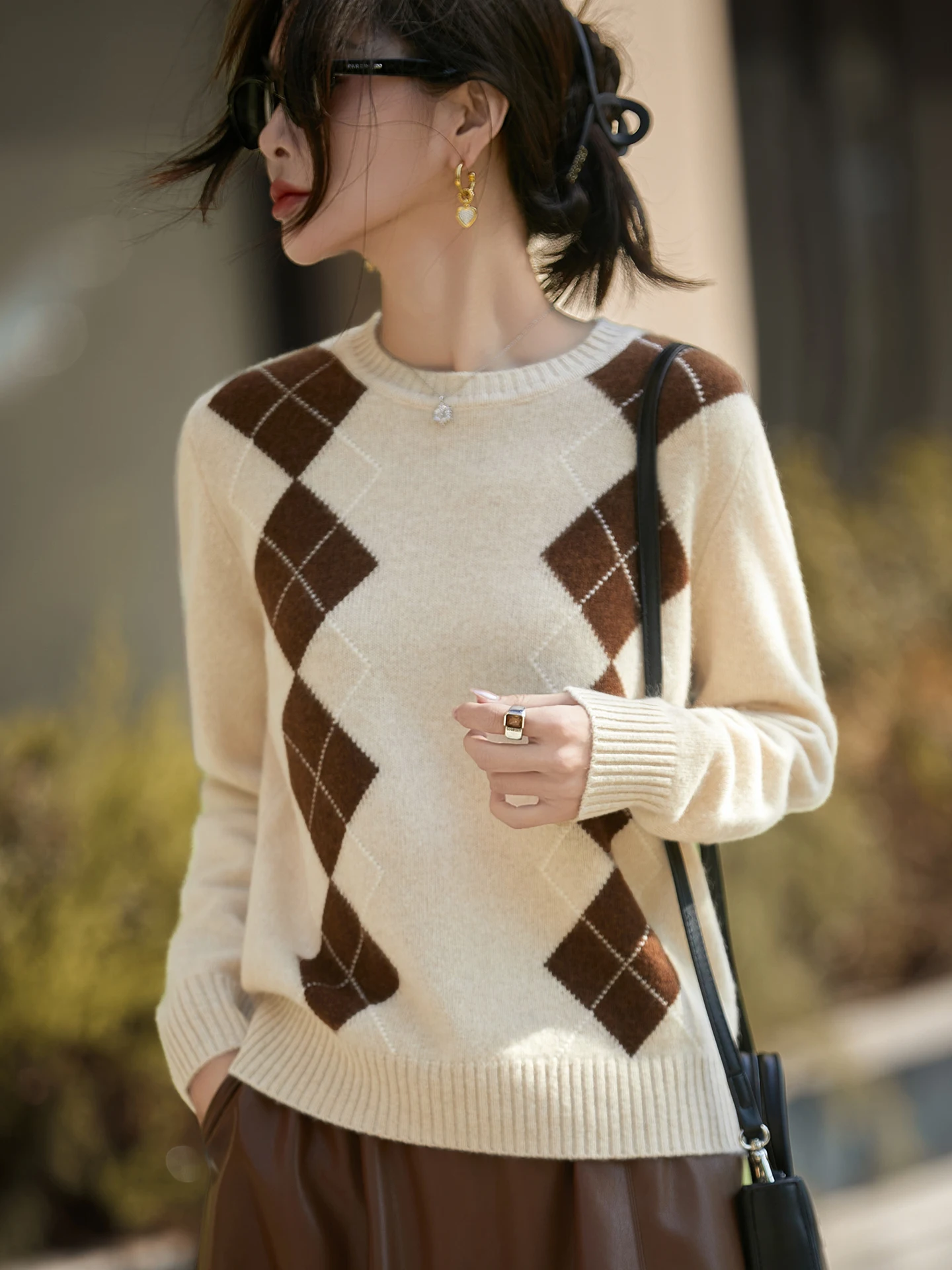 

Retro Autumn Winter Woman Sweater 100% Merino Wool Knitwear Thick Pullover Loose Cashmere Blouse Lady Long Sleeve Clothing Tops