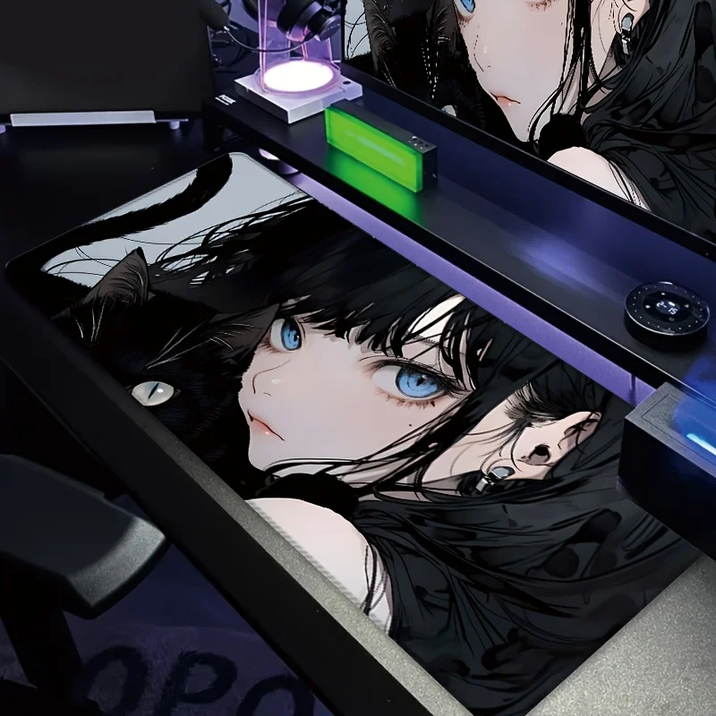 

1pc Anime Gaming Mouse Pad Super Large Non-Slip Rubber Desk Mat with Stitched Edge Durable Washable Keyboard Pad for Office Home