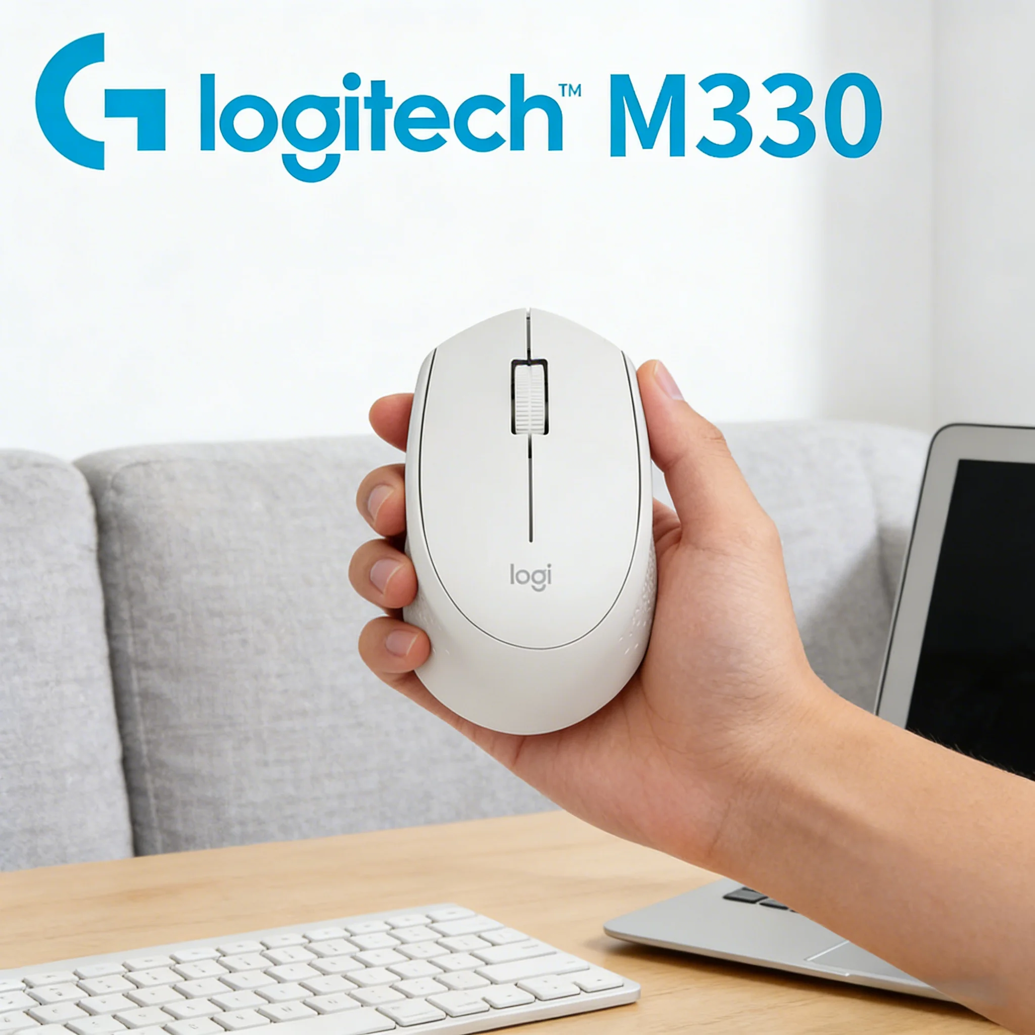 

Logitech M330 Wireless Office Mouse Silent Click Multi-OS Compatible for Windows Mac Chrome OS Laptop Desktop PC