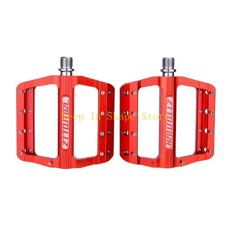 U1JC 2 Pcs Mountain Bike JT02 Pedals Alloy Bearing Non-slip Pedal Strong MTB Anti-skid Pins Bike Repair Parts