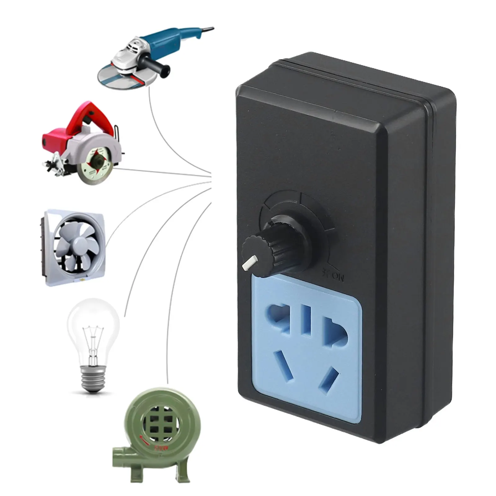 

AC Motor Speed Regulator Electric Variable Voltage Regulator Switch 220V Blower Speed Regulator Electronic Pressure Regulator