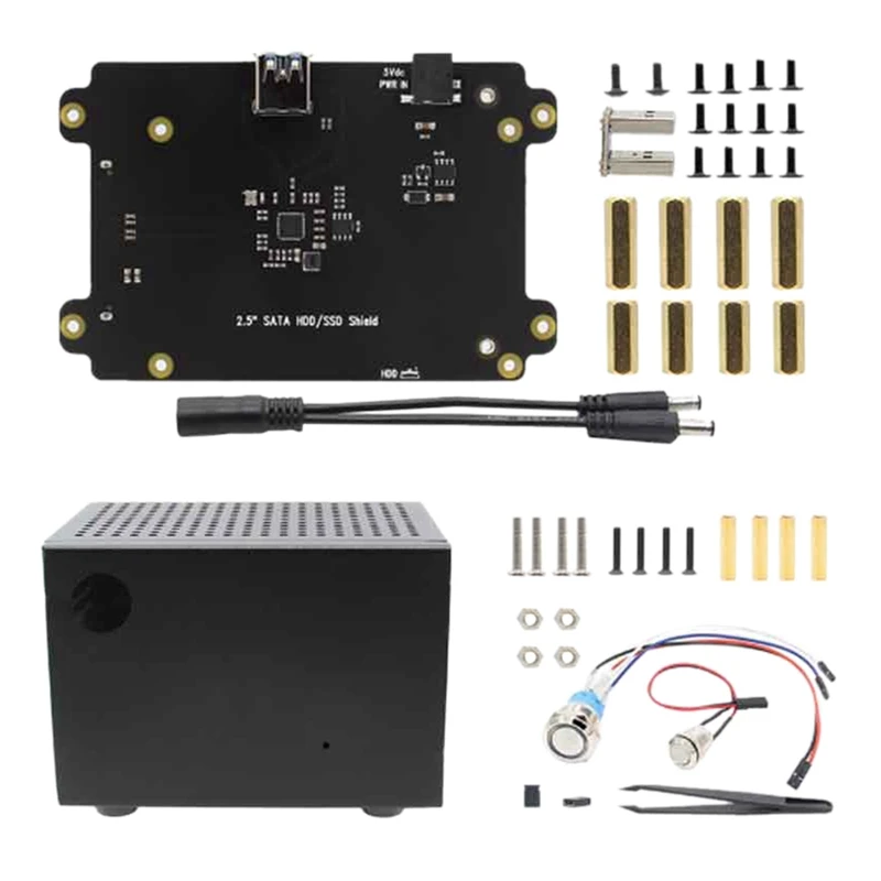 RISE-Storage Module For Jetson Nano Storage Development Board+Metal Case For 2.5 Inche SATA SSD/HDD T300 V1.1 Expansion Board