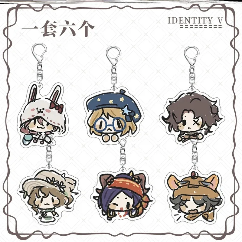 Anime juego Identity V figuras Norton Campbell Helena Adams llavero acrílico de dibujos animados Fiona Gilman lindo bolso colgante decoración regalos