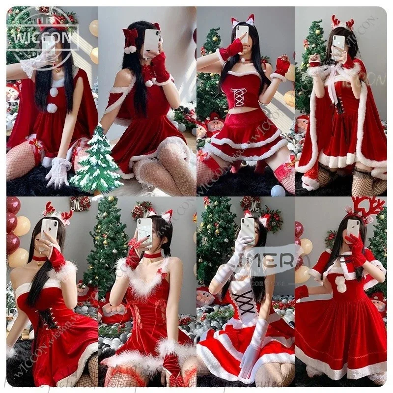 

a7d@Christmas Costume Christmas Full Christmas Halloween Cosplay Costume Sexy Woman Fancy Disguise Dating Outfit Cartoon Headwea