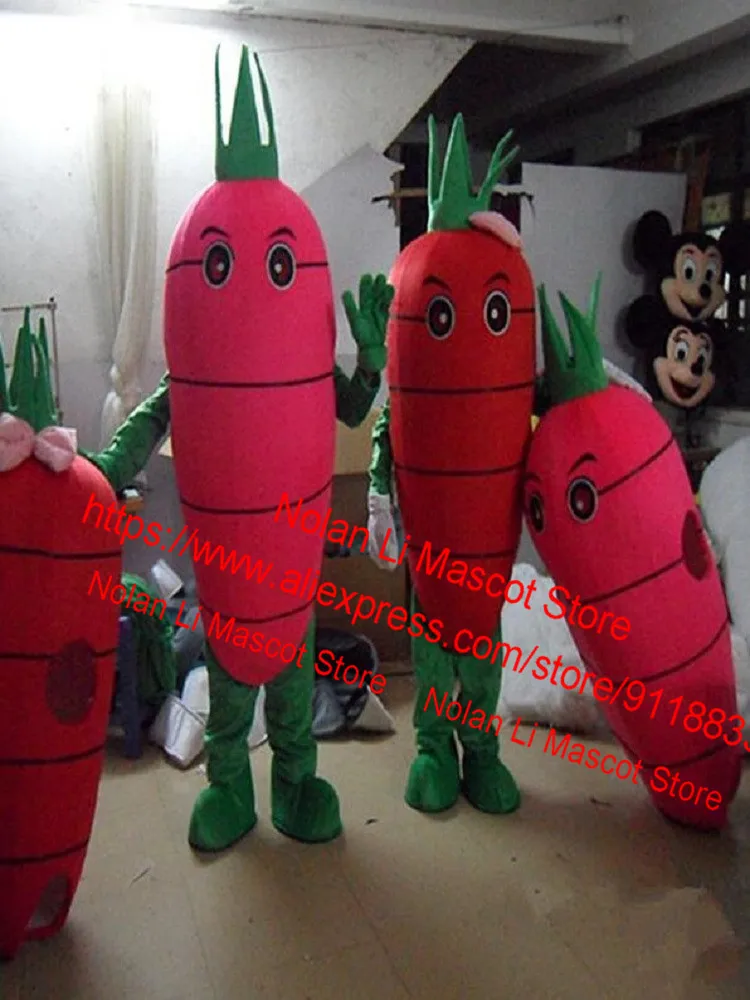 Disfraz de Mascota de zanahoria de Material EVA personalizado, conjunto de dibujos animados de verduras, Halloween, cumpleaños, Cosplay, tamaño adulto, nuevo, 578