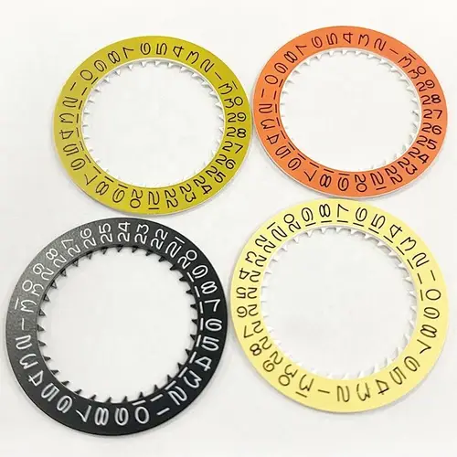 Imagen 2 del producto Piezas de reloj Vintage RLX fuente NH35 blanco negro naranja reloj calendario disco rueda de fecha 3H para NH35 NH36 movimiento calendario Original