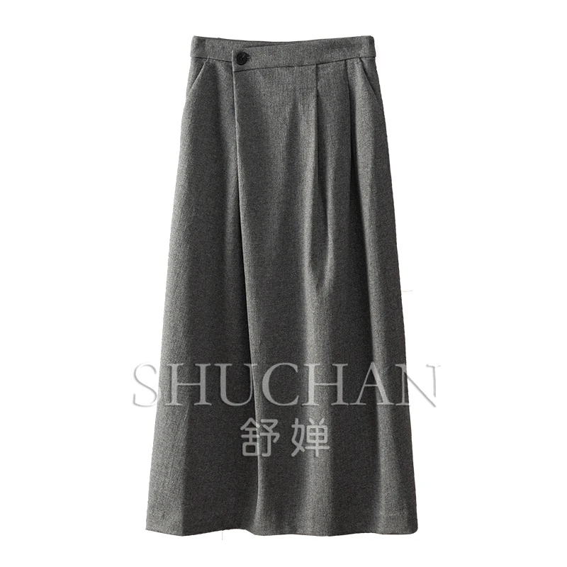 

Elegant A Word Back Split Skirt Women Faldas Mujer Moda 2024 Korean Fashion Clothing Long Skirts for Women