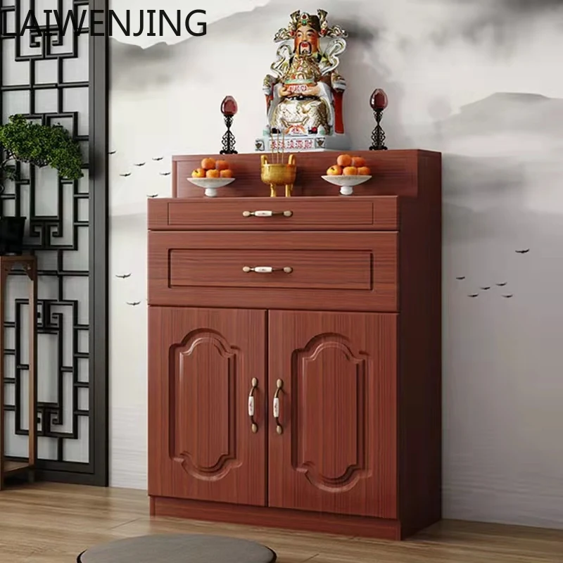 

HLZ Buddhist niche vertical cabinet offering table Buddhist platform home modern style new Chinese vertical cabinet God