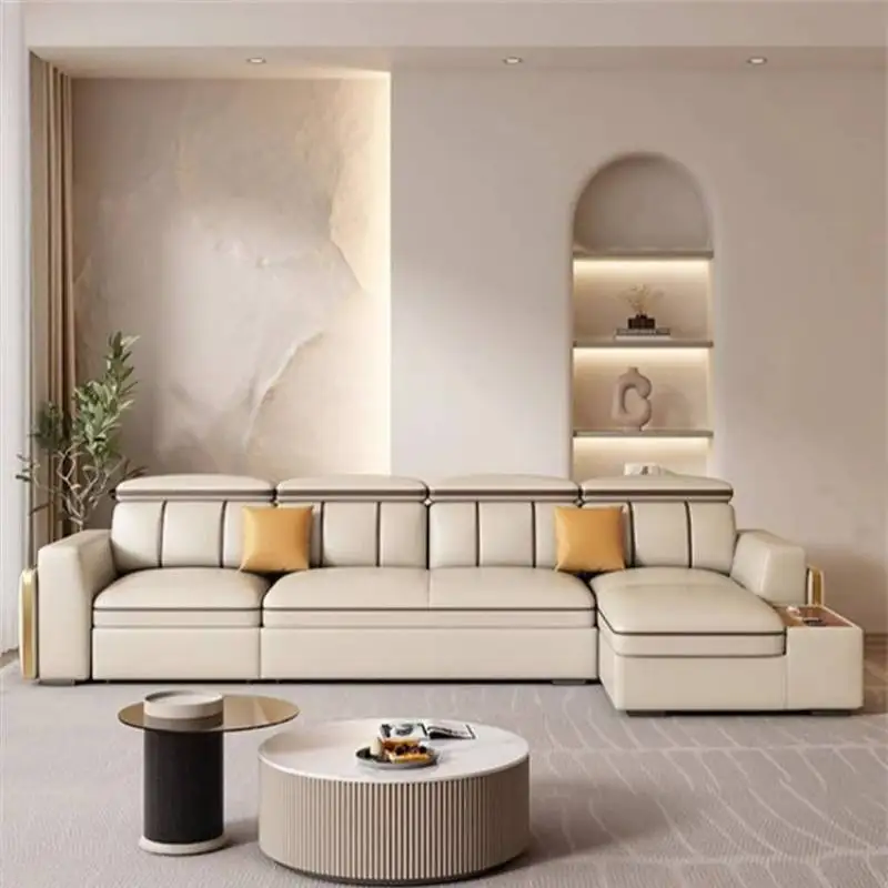 저장 공간이 있는 회색 전동 리클라이너 소파, 흰색 저렴한 고급 거실 소파, 싱글 모던 거실 가구