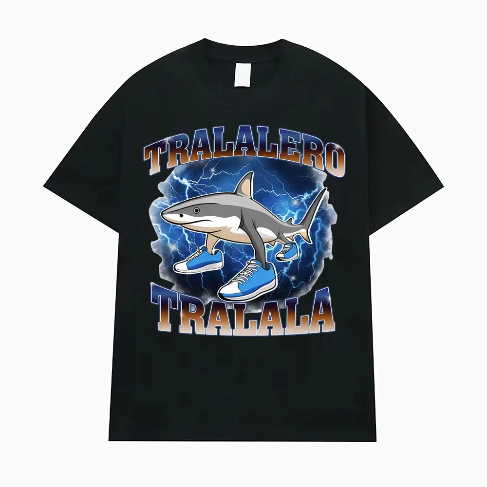 Tralalero Tralala Funny Shark Meme T-shirt Gifts Men Women's Fashion Gothic Vintage T-shirts Male Casual Humor Oversized T Shirt image 6