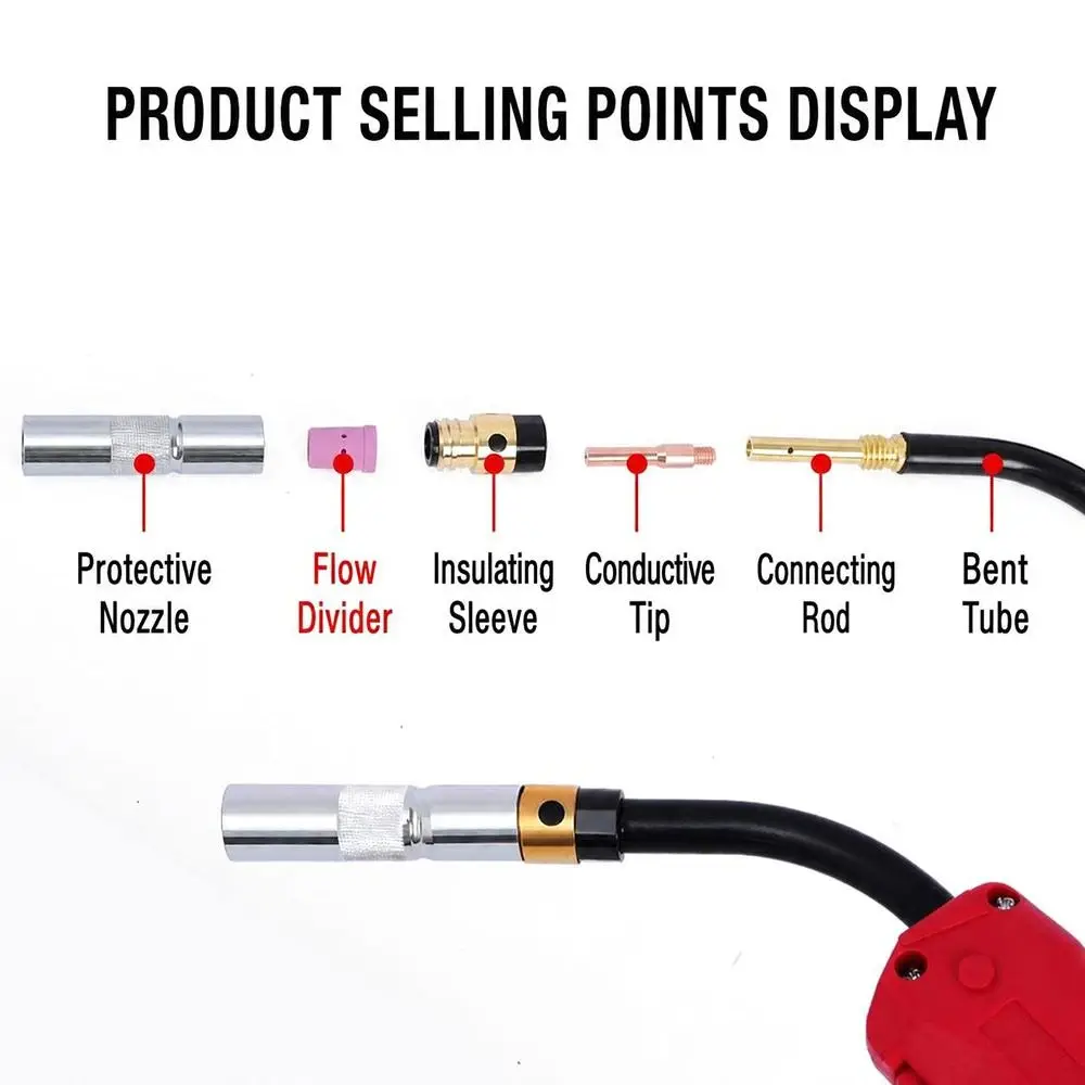 10Pcs 24KD 36KD Ceramic Welding Gas Diffuser Alumina Ceramic High Temperature Resistant Welding Torch Gas Diffuser 350A 500A