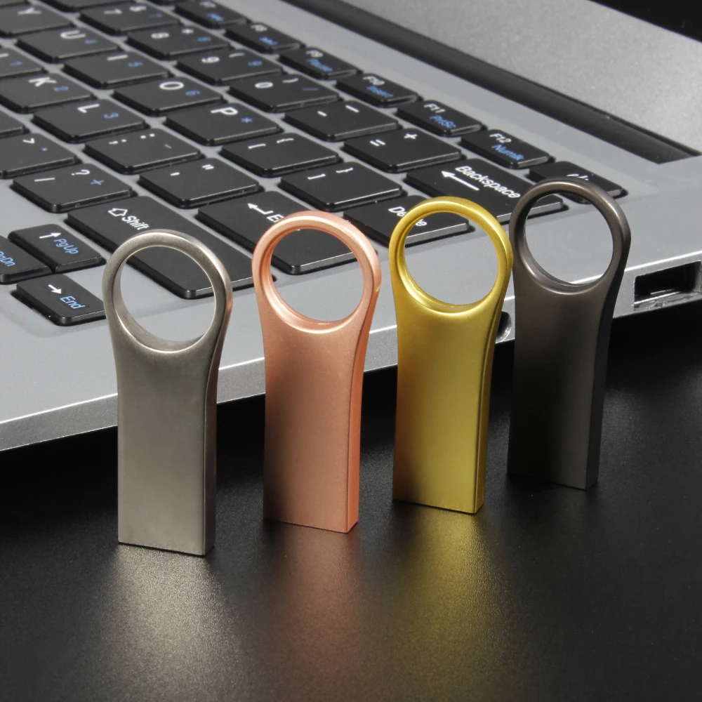 100% originaler Metall-USB-Stick USB2.0 16GB 32GB 64GB Hochgeschwindigkeits-Metall-Mini-USB-Stick 128GB USB-Stick mit Lupe