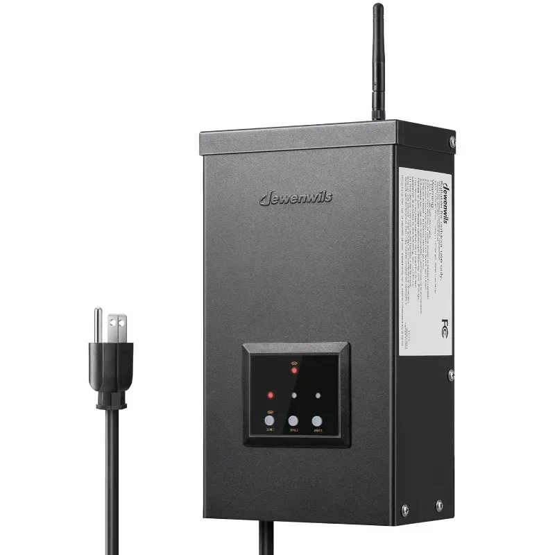 DEWENWILS Smart Low Voltage Landscape Transformer 300W, 3 Independent Outputs, 120V AC to 12V/14V AC, Landscape Lighting