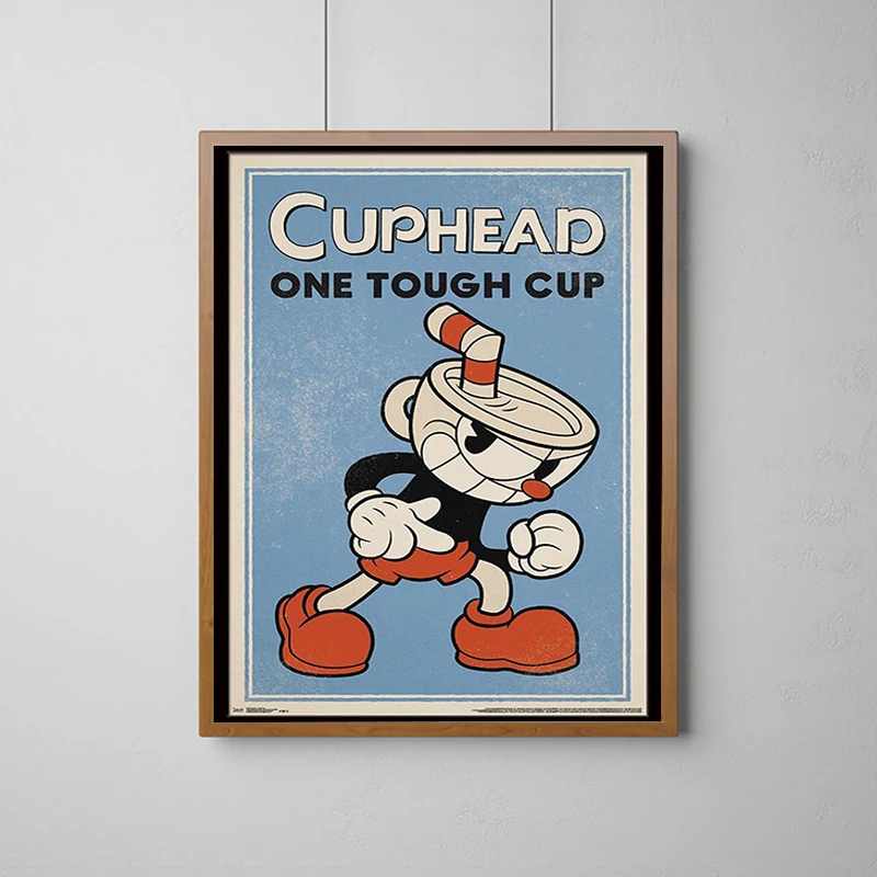 Cartoon C-Cuphead Game Poster Paintings for Bed Room Decor Home and Decoration Decorative Prints Wall Painting Canvas Art Gamer