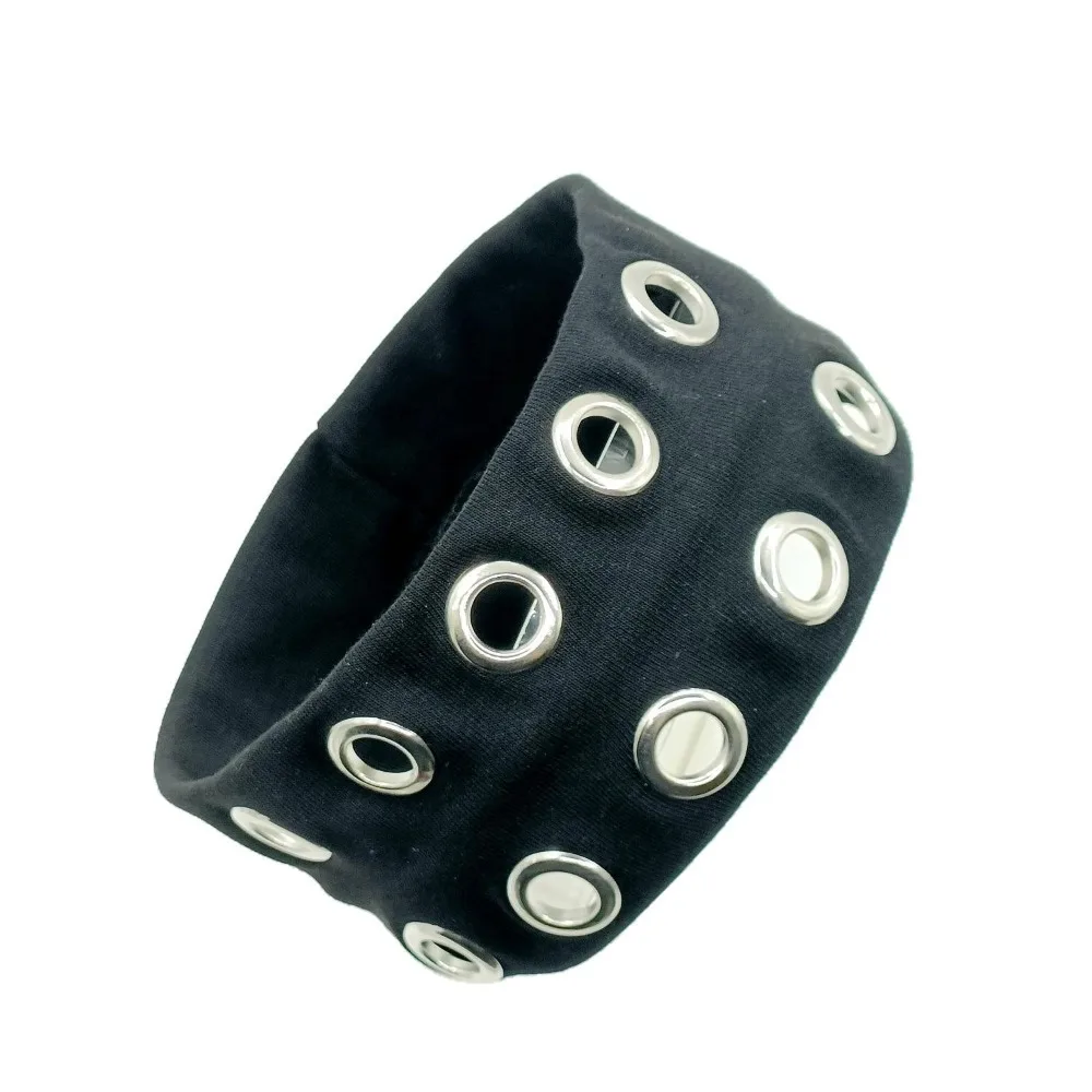 

New Metal Rock Hollow Eyelet Elastic Headband Hair Accessory Air Eye Hollow Eyelets Hair Bands Fabric Casual Sports Headbands