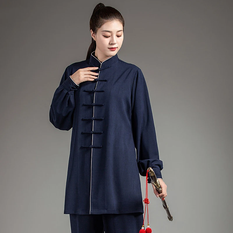 Premium High-End Unisex Tai Chi Practice Uniform Spring/Autumn 2026 New Color Block Comfort Fit for Performance & Daily Practice