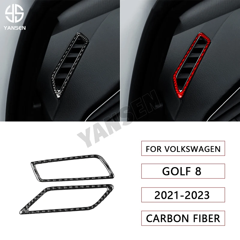 

Car Air Outlet Frame Carbon Fiber Cover Sticker For Volkswagen Golf 8 GTI MK8 2021-2023 Car Inside Accessories