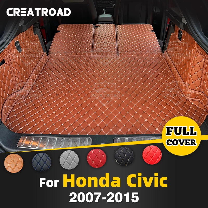 

For Honda Civic 2007-2011 2012-2013 2014-2015 Auto Full Coverage Trunk Mat Car Protective Pad Cargo Liner Interior Accessories