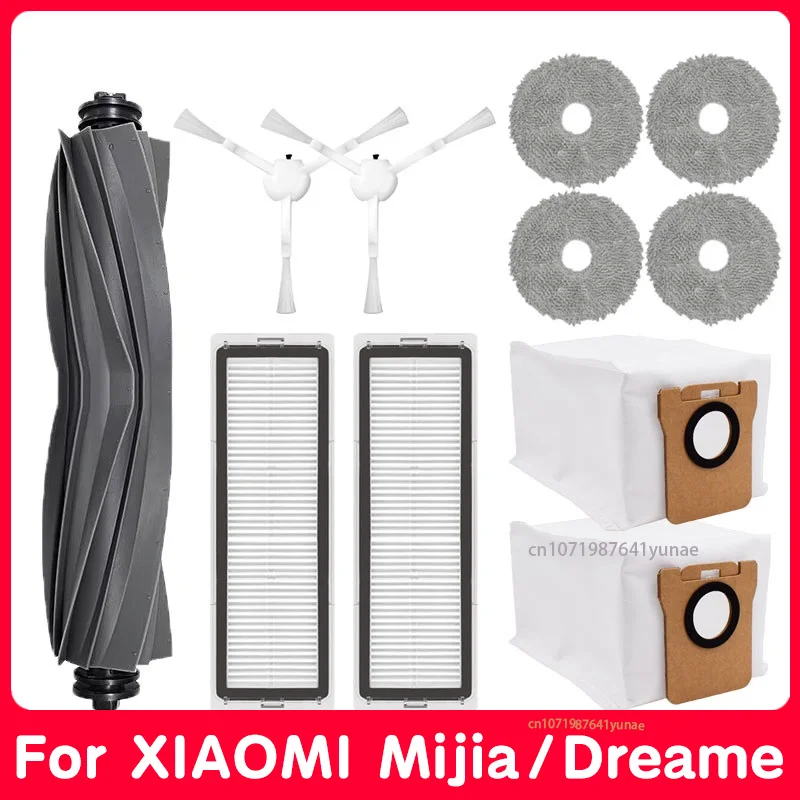 Hepa Filter For Xiaomi Mijia Omni 1S B101CN X10+ Robot Vacuum Main Side Brush Mop Parts Dreame S10 Pro L10s Ultra S10 Accessorie