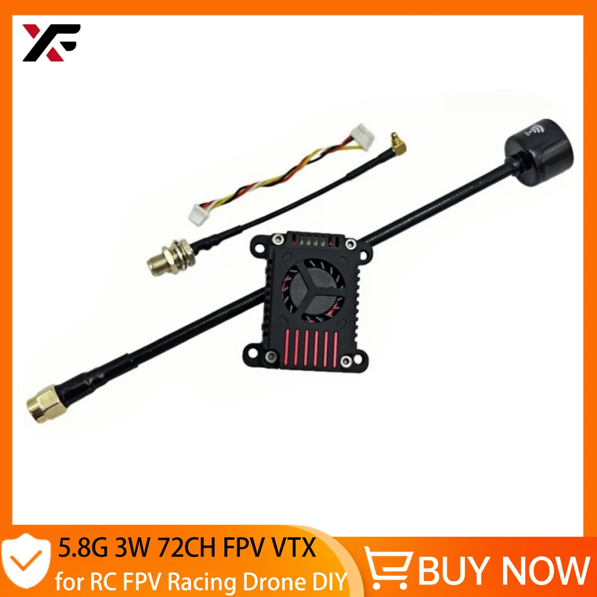 

4.9G/5.8G/6GHz 72CH 3W VTX High Power VTX Video Transmitter with CNC shell 25mW/3000mw for RC FPV Racing Drone DIY Parts