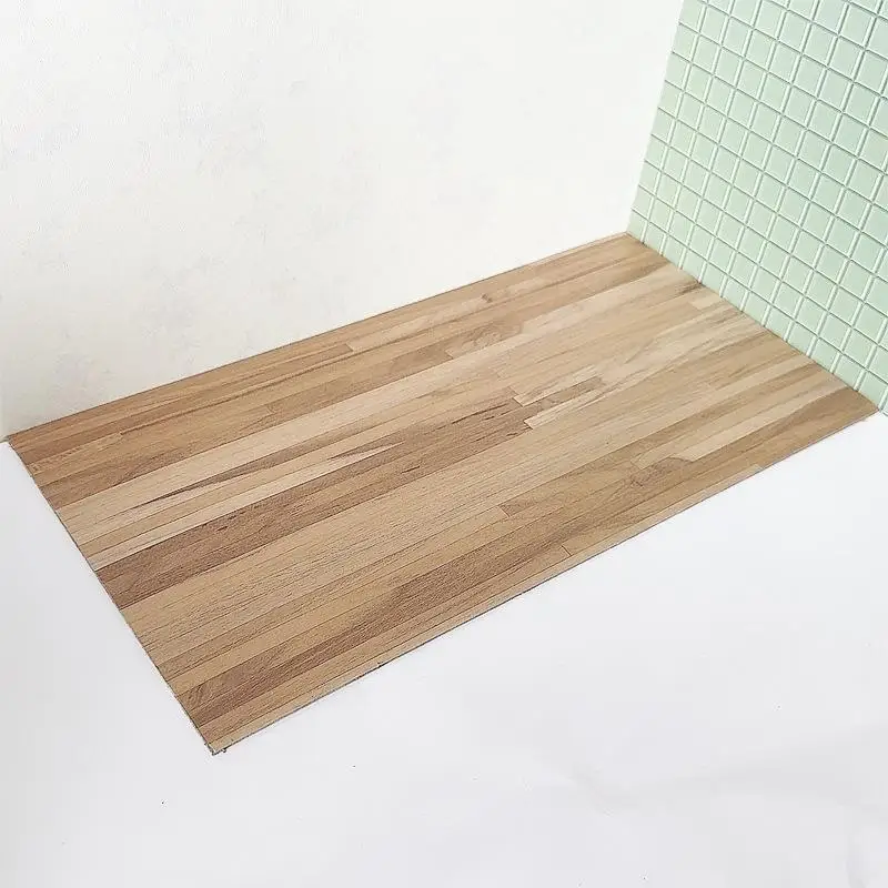 

1 Piece 1:12 Doll House Furniture Wall Floor Decor Miniature Dollhouse PVC Imitation Wood Flooring Mini Floor Boards Floor Tiles