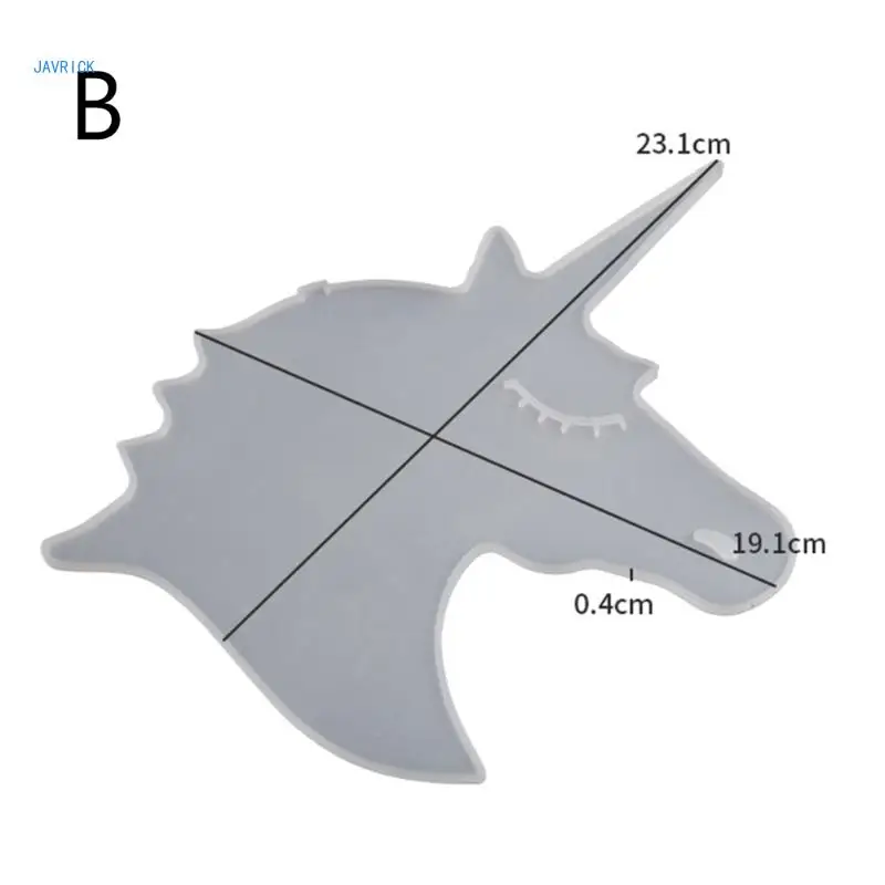 Tirelire licorne en Silicone, moule d'ornements Table, boîte rangement, moule en résine