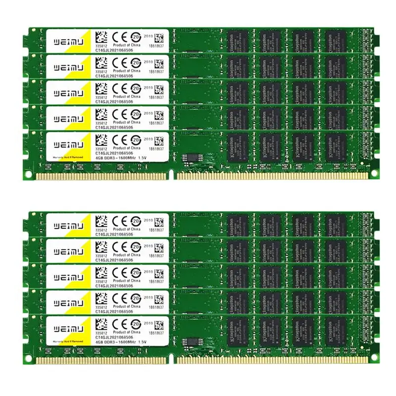 

New 10pcs DDR3 8GB 4GB 1066mhz 1333Mhz 1600MHz PC3 8500 10600 12800 Ram Desktop Memory 240pin 1.5V DIMM