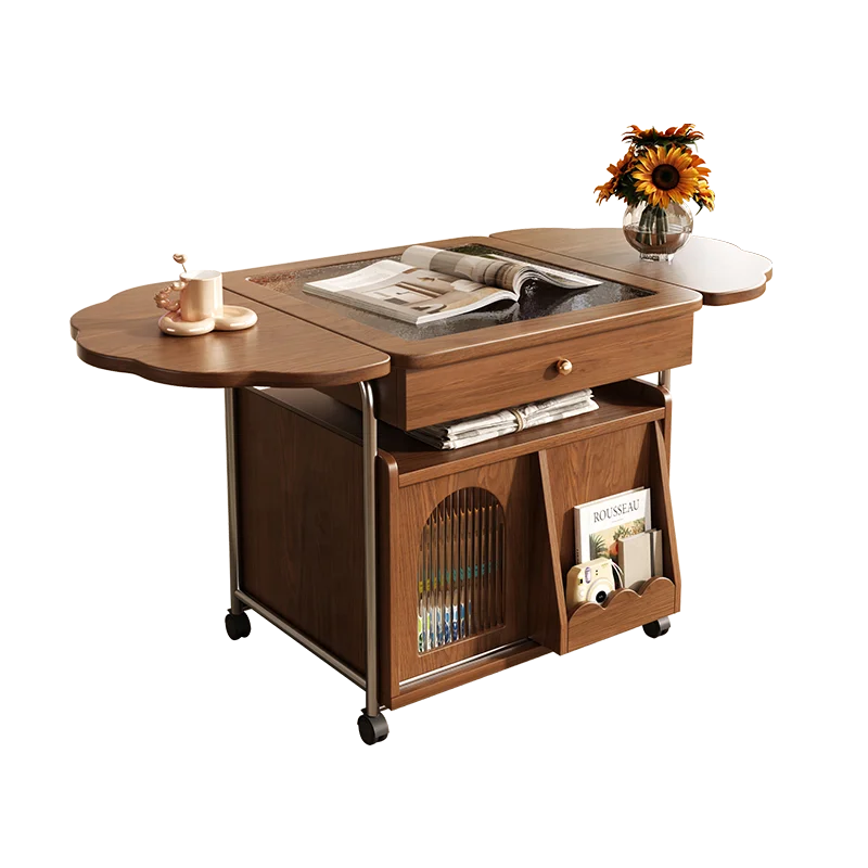 

Living room mobile folding coffee table small apartment trolley side several multi-functional storage coffee table