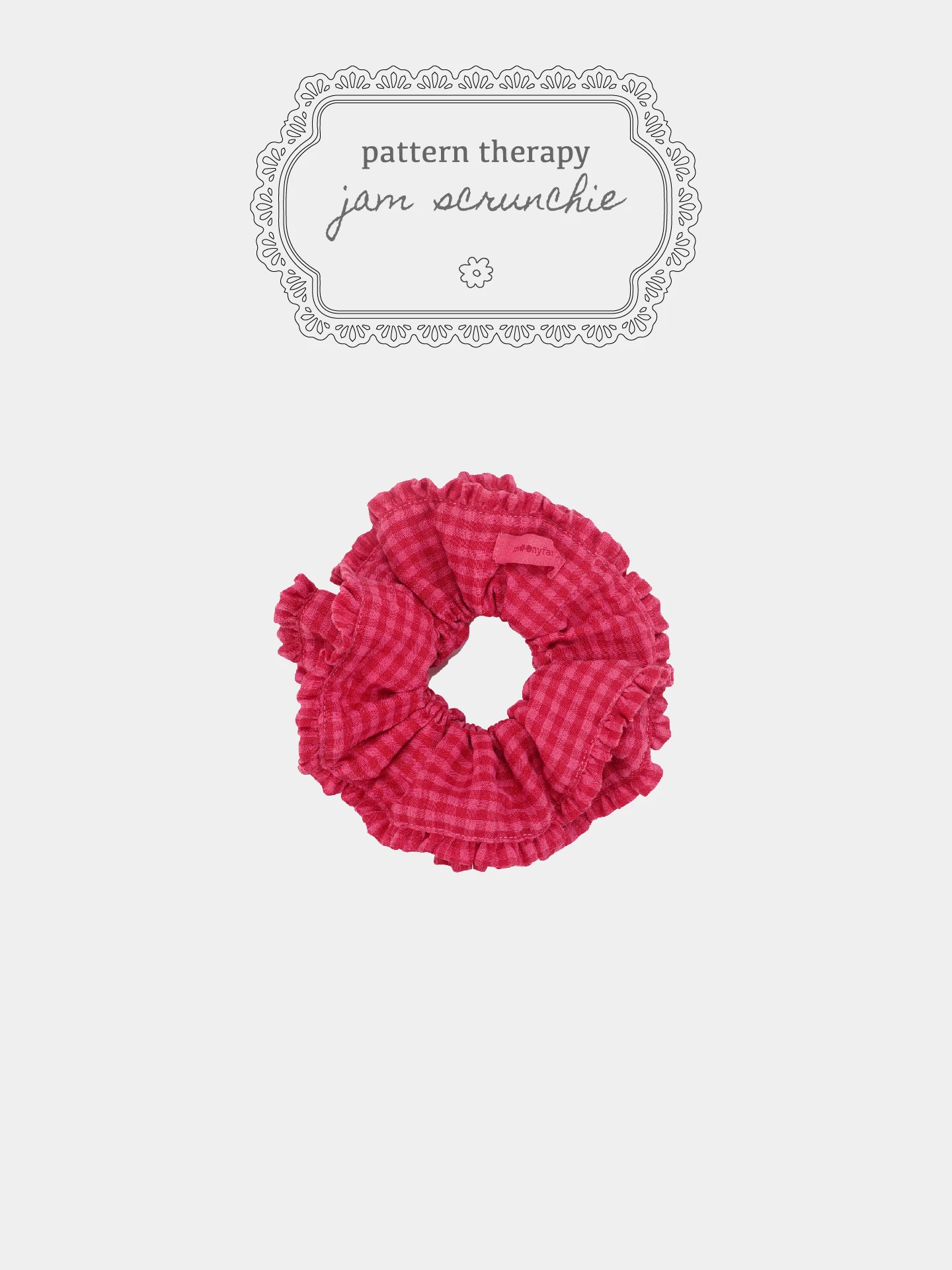 ムーニーファーム-ラズベリーイヤーマッシュルームレースコットンヘアタイ-カントリースイートレイジープレイド-ラージボウヘアタイ-おしゃれなヘアアクセサリー