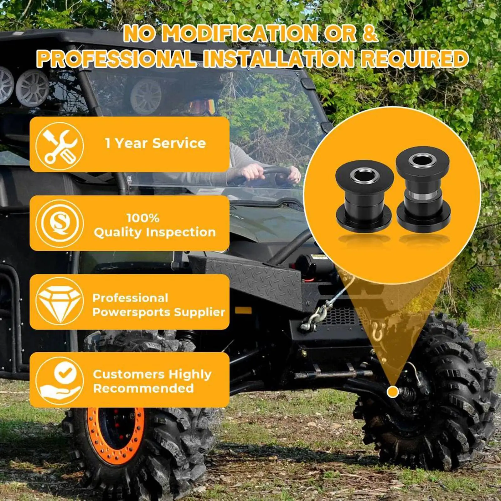 

Комплект втулок амортизаторов (сталь, POM) для профессионального ремонта подвески Polaris Ranger 1000 900 800 700 570 500, аксессуары