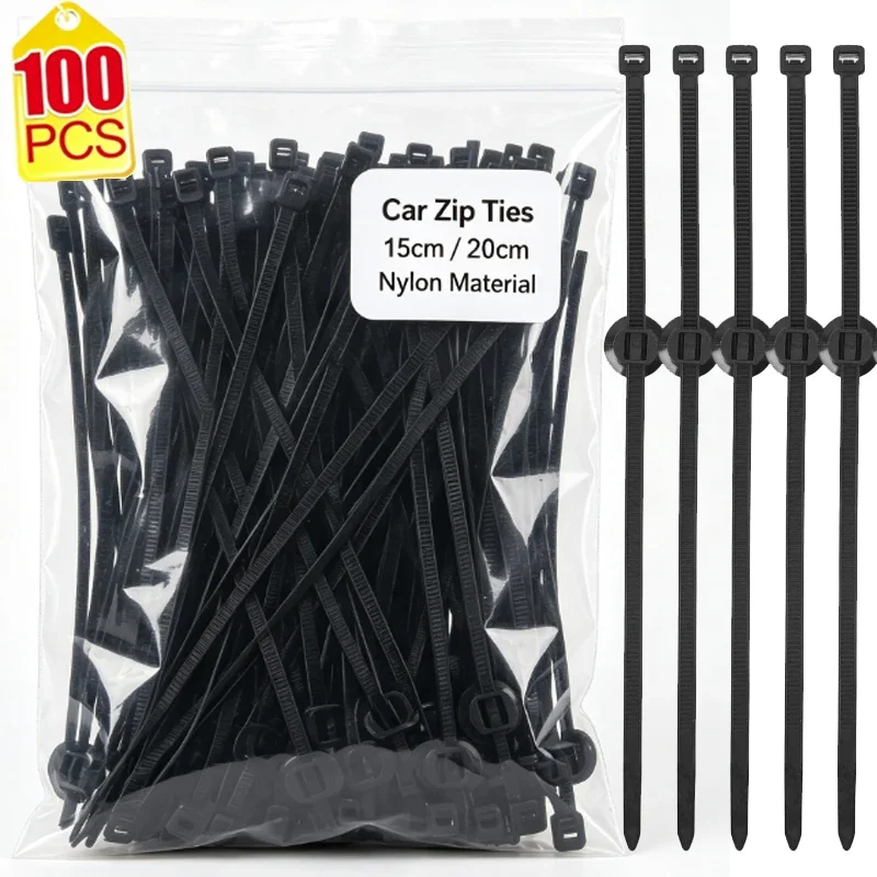 Car Clamp Fastener Screw Replacement Automotive Cable Tie Buckle Wire Management Fender Trunk Engine Skid Plate Tools 10~100pcs