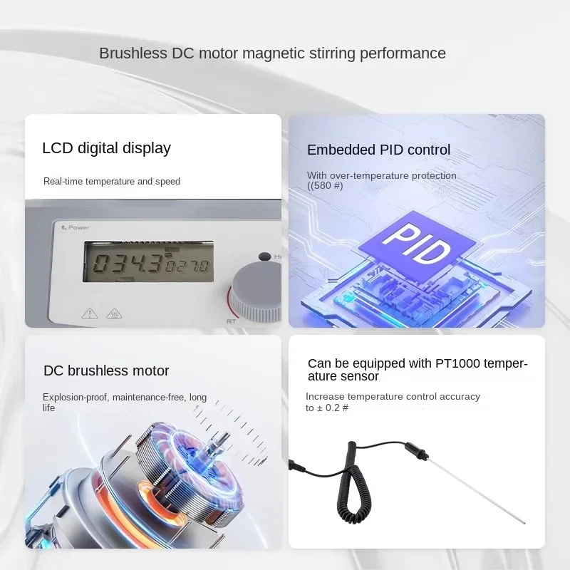 Digital Display Agitator Laboratory Small Constant Temperature Heating Electric Collector MS7-H550-Pro