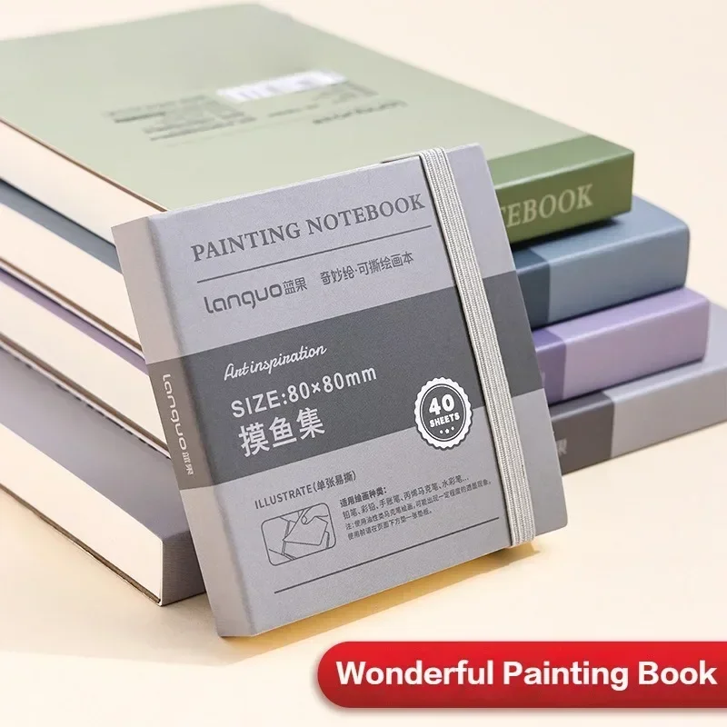 250gsm Paper Tearable Drawing Notebook Handbook 40sheets Professional Thick Cardboard Watercolor Sketchbook Graffiti Mini Books