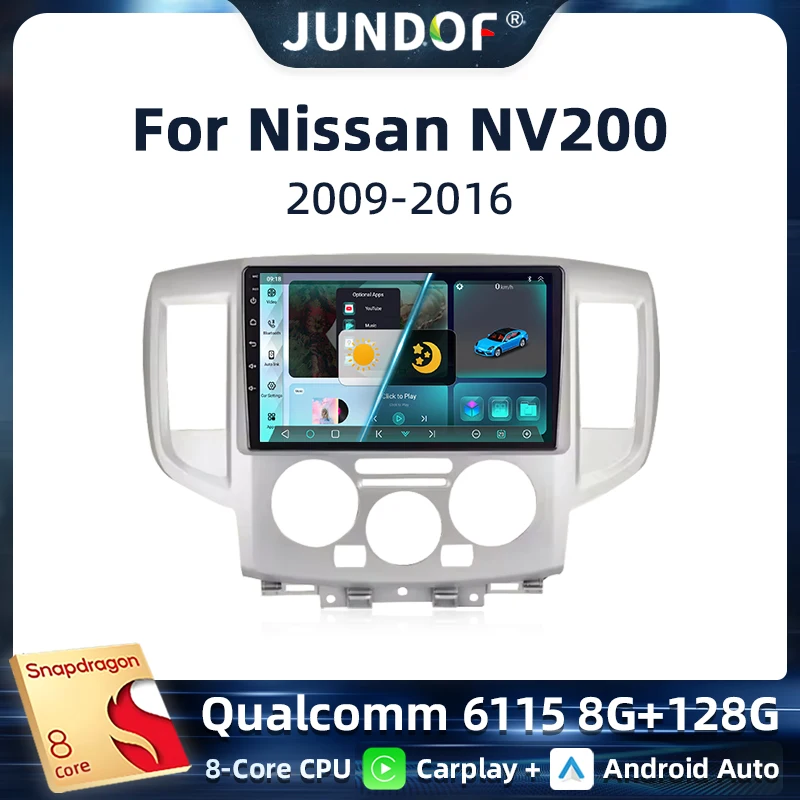 

Car Radio Android 13 For Nissan NV200 NV 200 2009-2016 GPS Navigation Stereo Multimedia Player Android Auto Carplay No 2din 4G