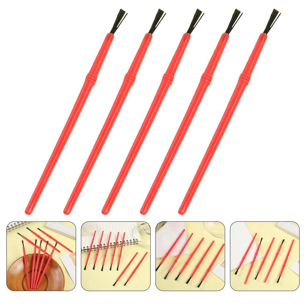

Small Paint Brushes Children's Graffiti Watercolor Pens Painting Tool Red Plastic Canvases for