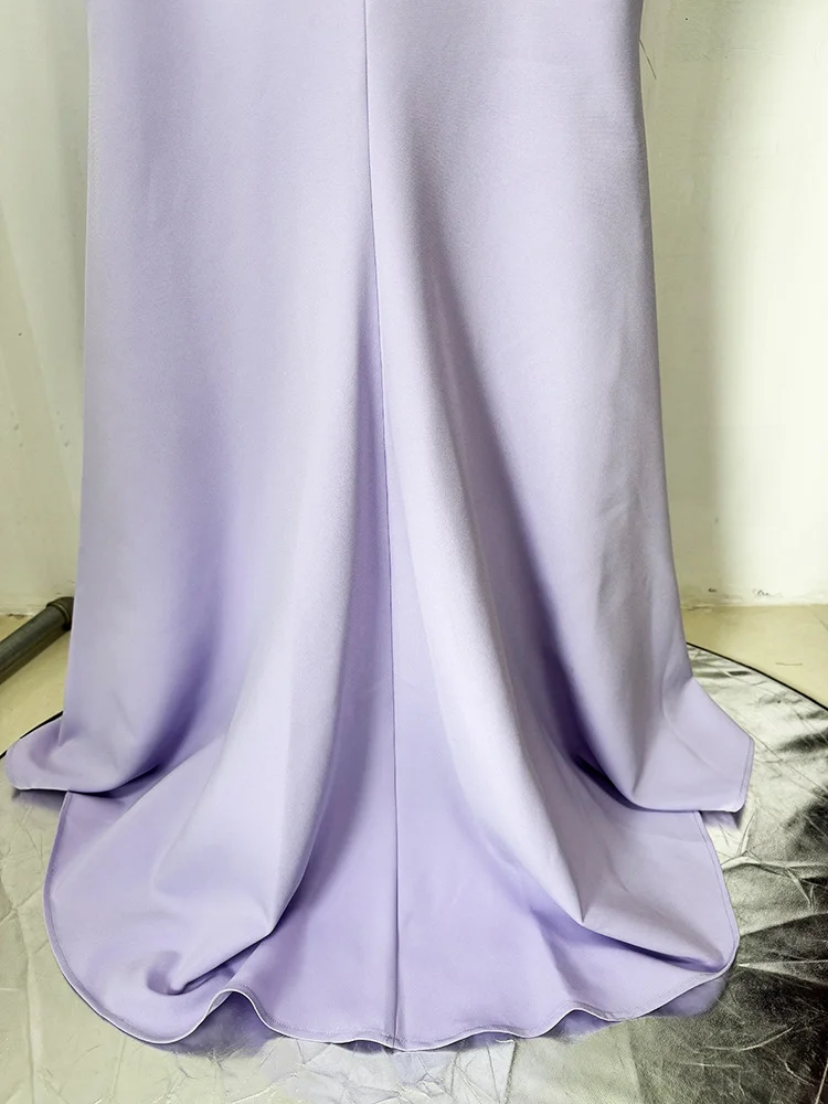 HIGH STREET Newest Fashion 2026 Designer Party Vestido Women\'s Diamonds Beaded Split Long Maxi Dress