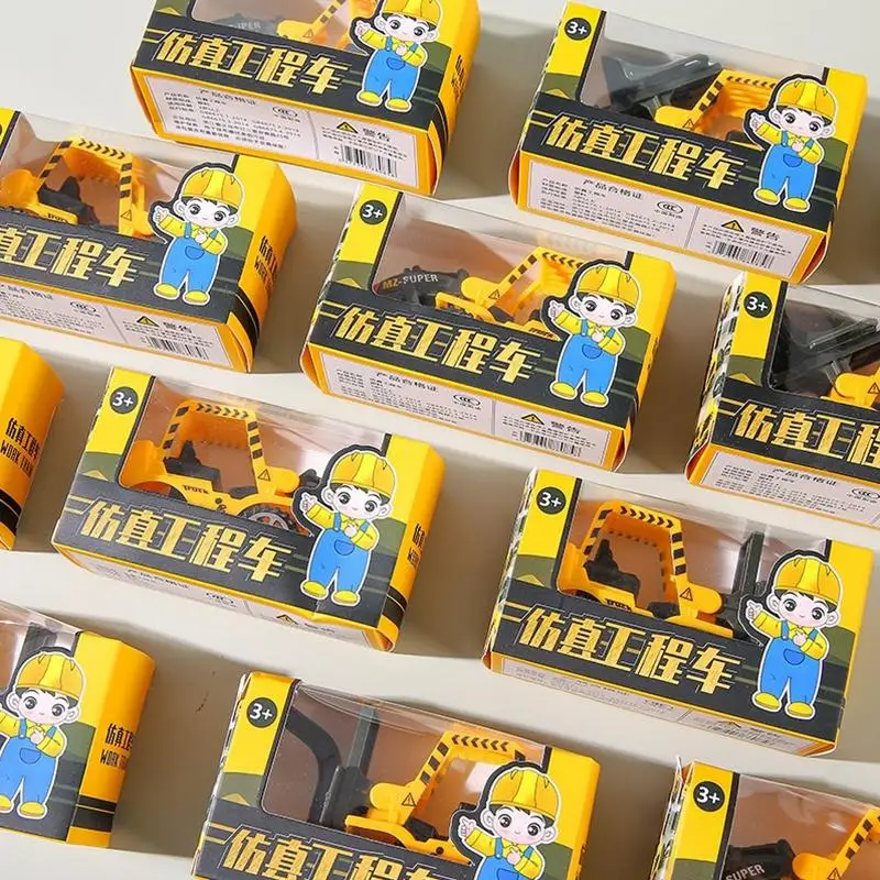 Inertial Construction Vehicle Toy No Battery Needed Shatterproof Mini Excavator Dump Truck for Boys Kids Easter Egg Filler Gifts