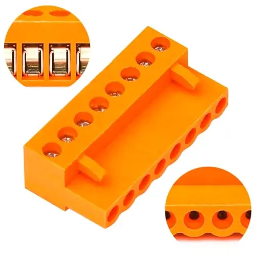 

3.96mm Connector 8Pin Phoenix Connector HT396K HT3.96K HT3.96V HT3.96R Orange PCB Screw Terminal (4Pcs 3.96M-8Pin)