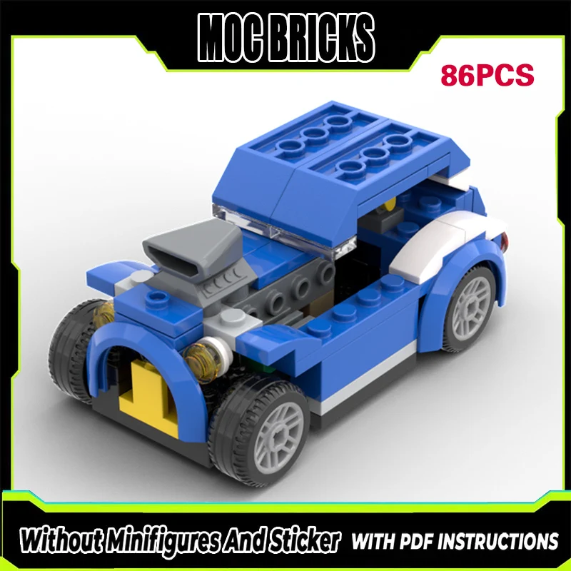 

Конструктор MOC: Модель гоночного автомобиля, классический модифицированный автомобиль, модульная технология, подарки, праздничный набор для сборки, детские игрушки