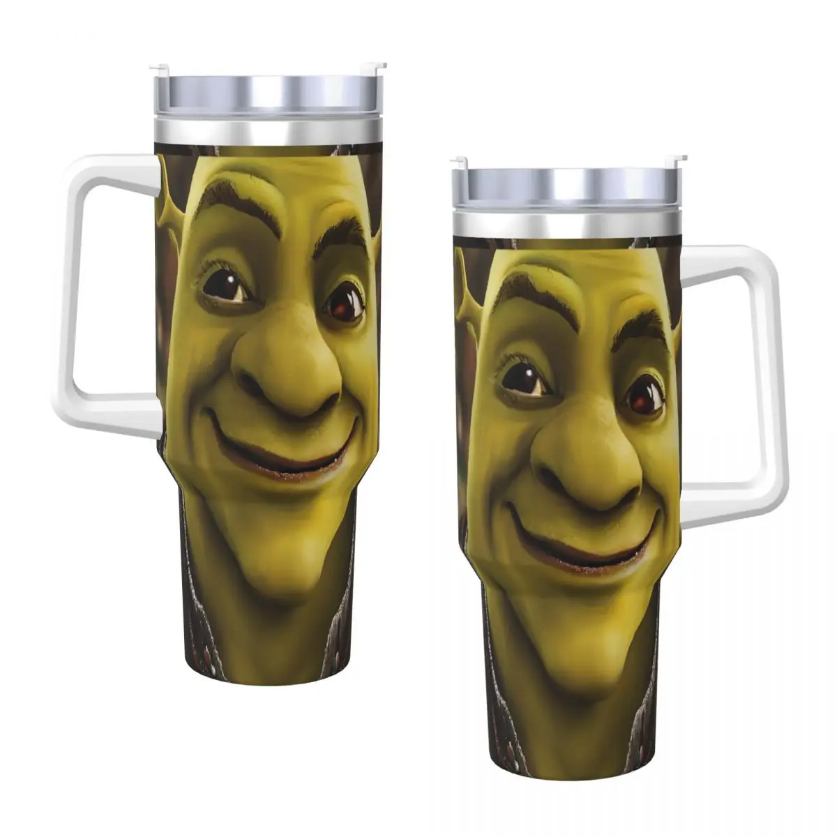 

Shreks Pun Funny Meme Stainless Steel Tumbler Travelist Thermal Mug With Straws and Lid Large Car Mugs Hot Drinks Water Bottle