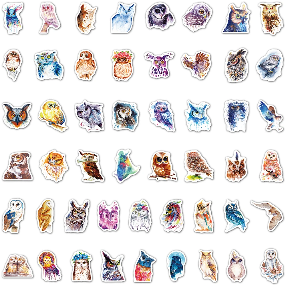 10/30/50pcs Cute Cartoon Owl Personalized Decoration Graffiti Stickers Scrapbook Laptop Phone Diary Waterproof Sticker Kid Toy