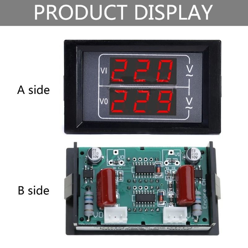 Two-way Display Voltage Meter Detectors Tester LED Voltmeter Tester Detectors Test Gauges