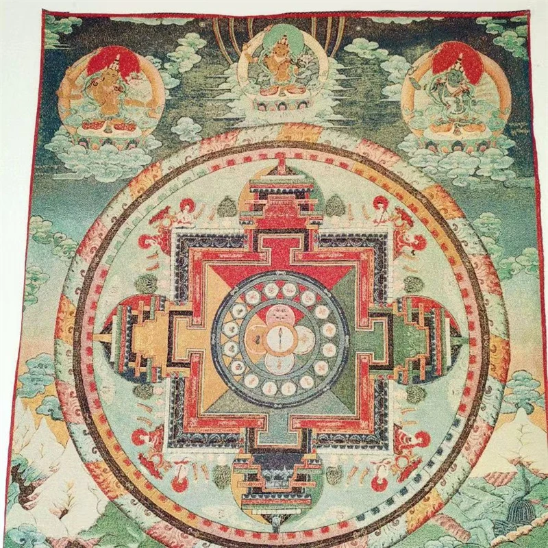 Tibetan Buddha Thangka  , embroidered brocade painting,  Tancheng, exquisite home decoration, auspicious Thangka