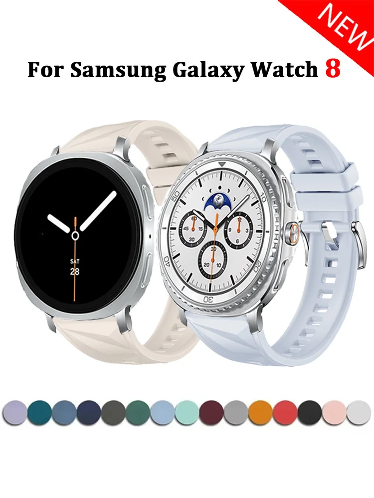 Silikonarmband für Samsung Galaxy Watch 8 40 mm 44 mm Sportarmband Gürtel Armband für Samsung Galaxy Watch 8 Classic 46 mm Band