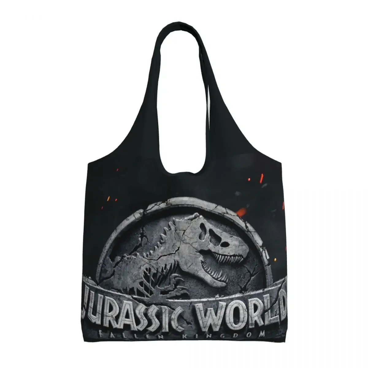 Cute Printing Jurassic Parks Tote Shopping Bags Washable Canvas Shoulder Shopper Dinosaur World Bag Handbag