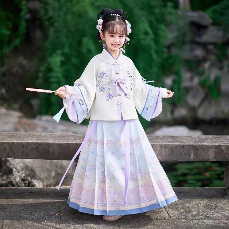 

Новое поступление, костюм ханьфу для девочек, детское платье феи, одежда для народных танцев, традиционное китайское платье, косплей