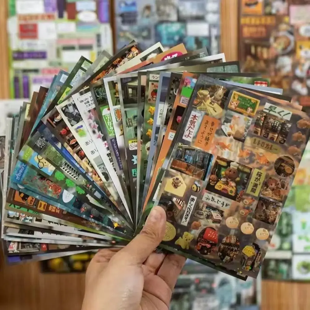 

30 Sheets/Piece Film Cutting Book Sticker Ancient DIY Collage Sticker Manual Scrapbook Decorative Stickers